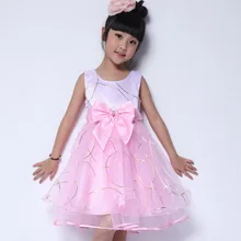 Платье принцессы для девочек; костюм; элегантное детское рождественское платье без рукавов; платье для дня рождения и свадьбы; От 4 до 13 лет