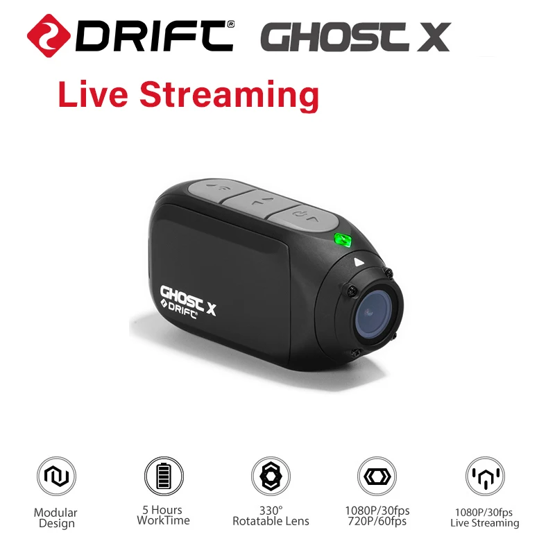 

Drift Ghost X Action Camera Ambarella A12 1080P 30FPS 140 Degree Wide Angle Sports Camera for Motocycle and Mountain Bike