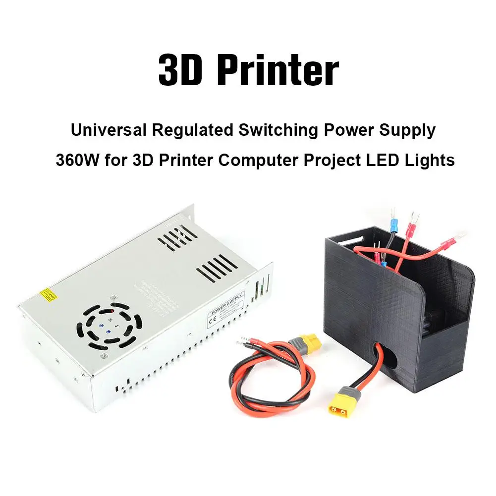 AC 110 В/220 В 3d принтер для Ender-3 3PRO DC 12 В/30A Горячая кровать Регулируемый выключатель питания DC 24 В/15A 360 Вт
