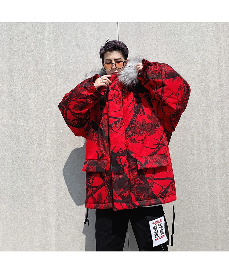 Мужская Уличная камуфляжная куртка-бомбер с принтом, модная мужская ветровка в стиле хип-хоп, куртка с капюшоном, пальто, камуфляжная одежда