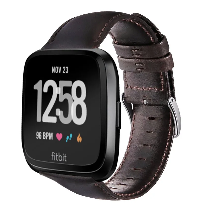Прочный кожаный браслет ремешок для Fitbit Versa фитнес-Браслет для Fitbit Versa женские мужские Смарт-часы ремешок петля