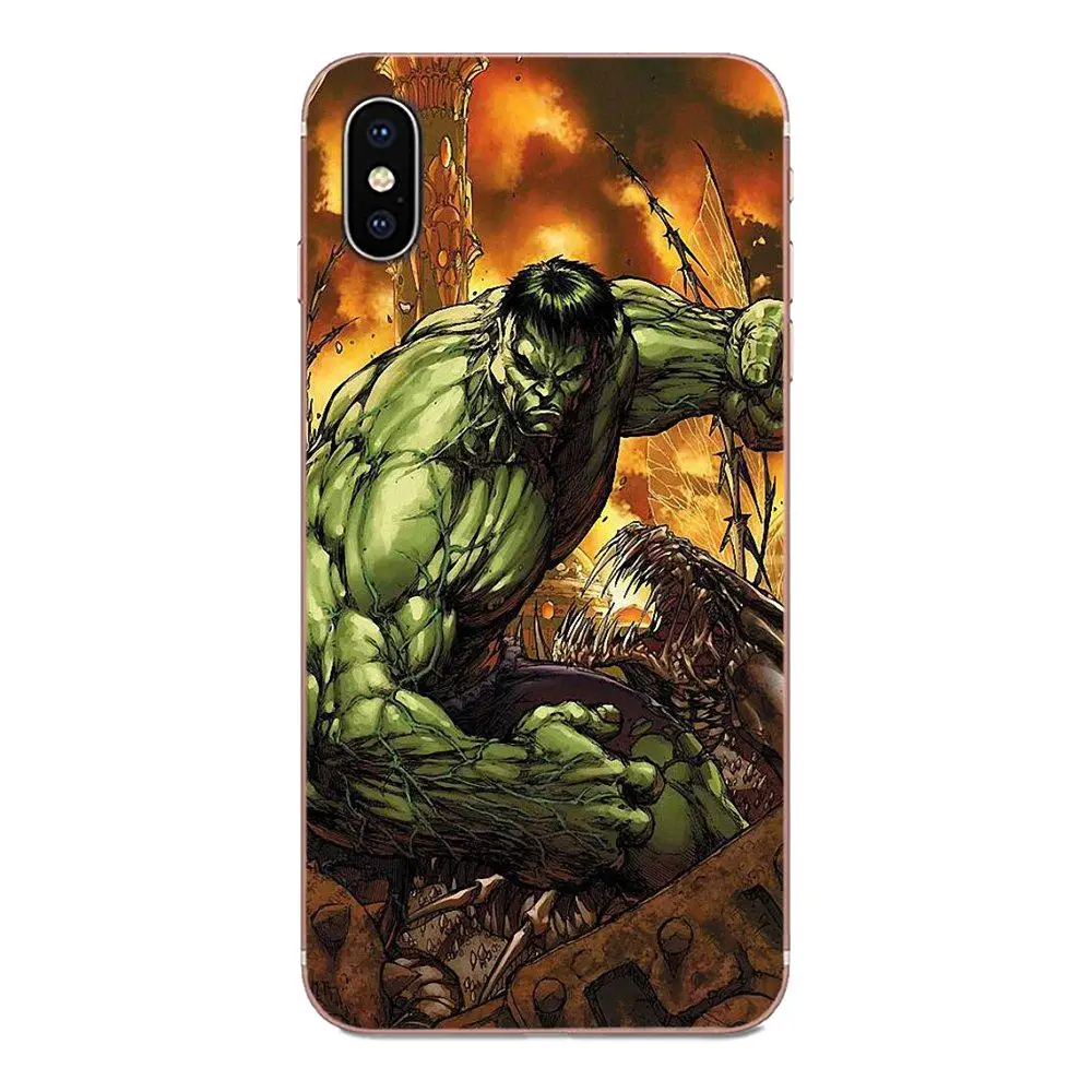 as picture Резиновые сотовый Чехол для телефона для huawei Honor 4C 5A 5C 5X6 6A 6X7 7A 7C 7X8 8C 8S 9 10 10i 20 20i Lite рro с принтом Человека-паука Марвел Халк - Color: as picture