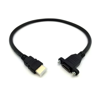 

HDMI 2.0 Cable HDMI v2.0 male to female panel mount w/ screw 4K*2k 60Hz HD extension cable 50CM