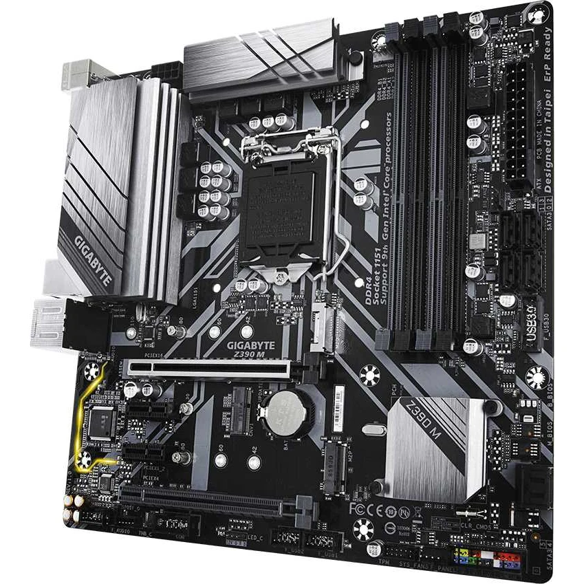 Материнская плата Gigabyte Z390 M Soc-1151v2 Intel Z390 4xDDR4 mATX AC`97 8ch(7.1) GbLAN RAID+DVI+HD
