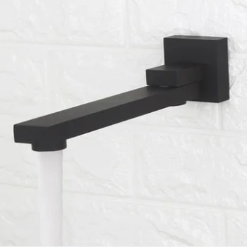 

Single-cooled copper swing square bathtub outlet faucet concealed flower sprinkler outlet fittings without water control valve