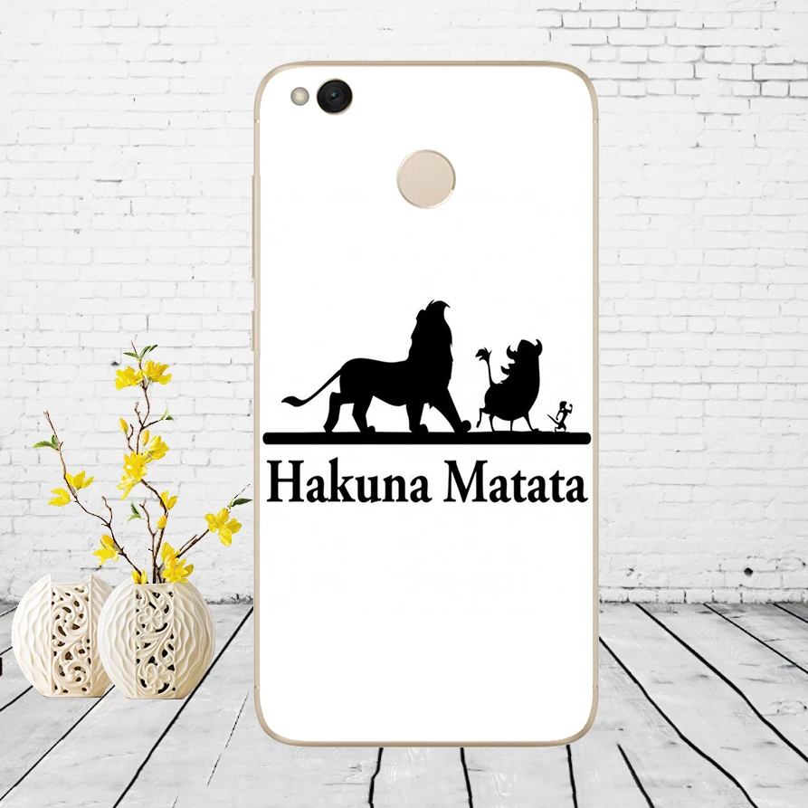 103DD hakuna matata Король Лев Мягкий силиконовый чехол для Xiao mi красный mi 4a 5 plus Note 4 4x 5a pro mi a1 чехол