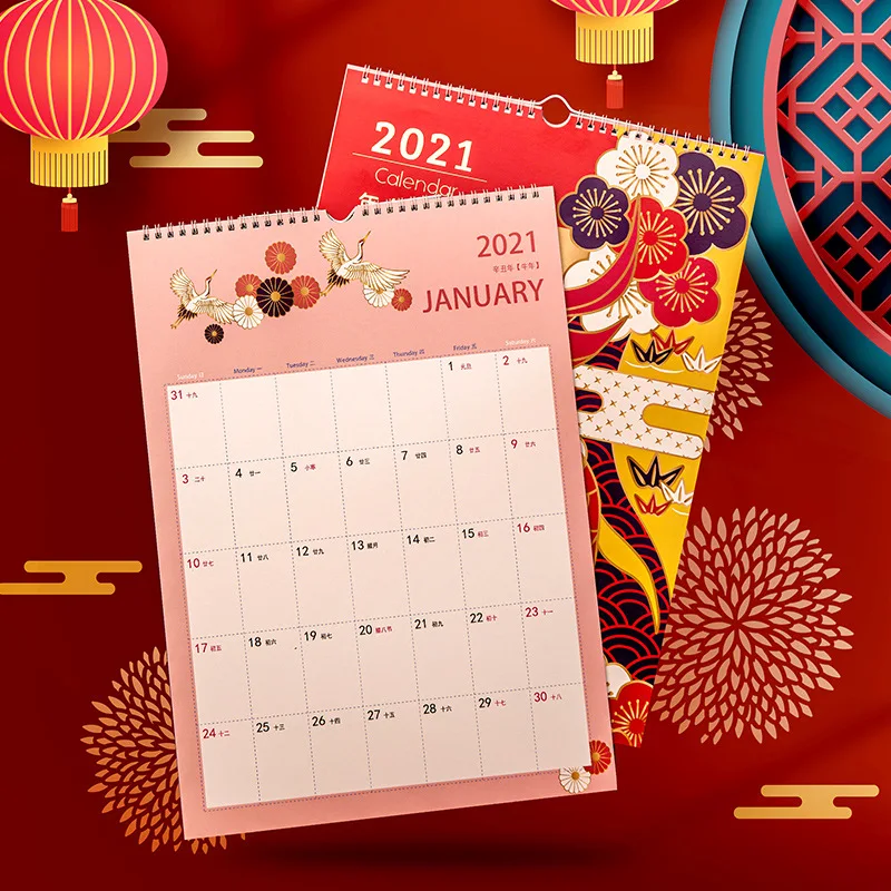 página grande de 43 cm x 31 cm planificador mensual anual calendario de mesa 3 unidades de planificador de escritorio para colgar en la pared LINGSFIRE Calendario de escritorio 2021 
