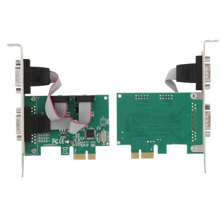 2 порта 2 RS-232 последовательный порт COM к PCI-E PCI Express карта адаптер конвертер PCI Express карта адаптер