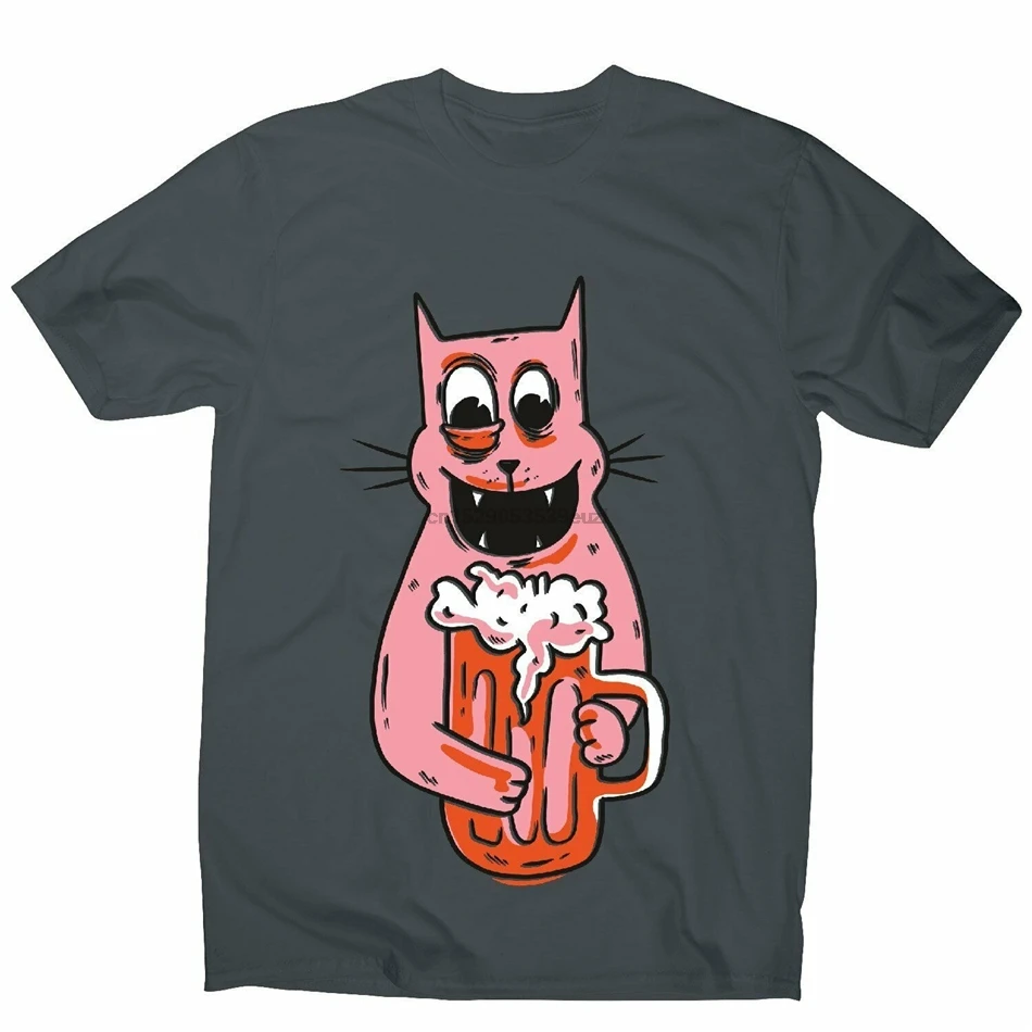 Drunk Cat - Men&amp#39S Funny Premium T-Shirt Trendy Streetwear Tee Shirt |