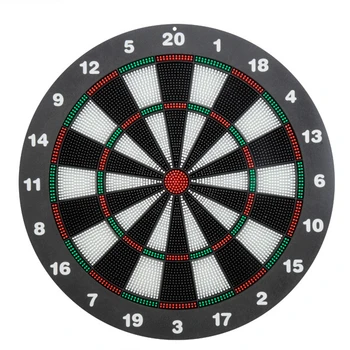 

Dart Board 16.4 Inch with 6 Rubber Safety Tip Darts Dartboard Game Set Office Relaxing Sport Family Leisure Time