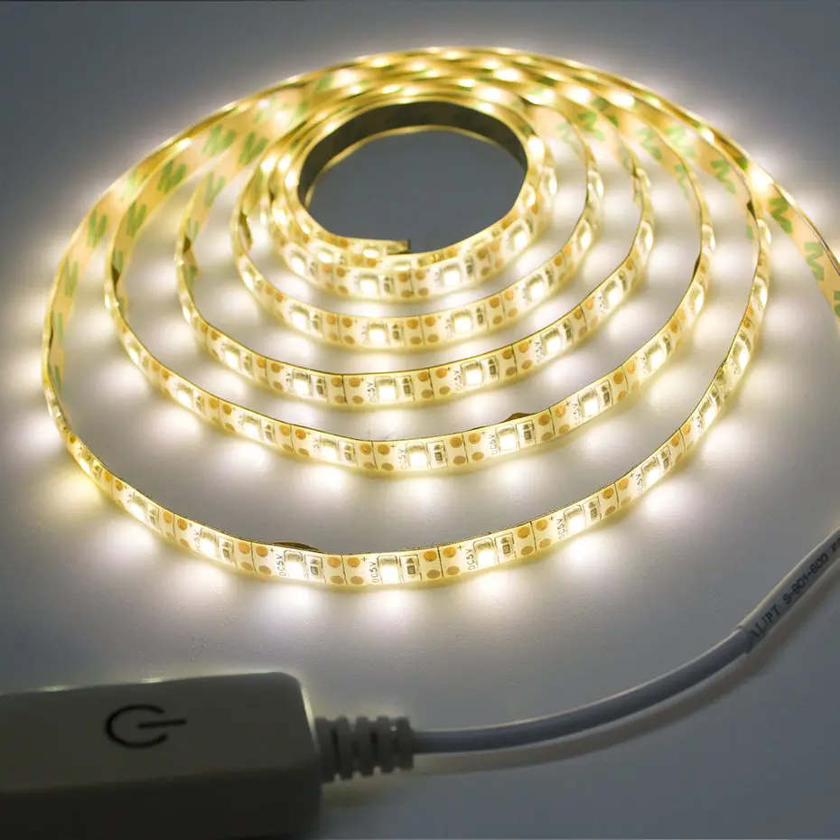 Тёплый белый USB кабель 5 в с регулируемой яркостью макияж led-подсветка маленького зеркала полосы maquiagem Профессиональный полный для penteadeira ванной зеркало свет D4 - Испускаемый цвет: Тёплый белый