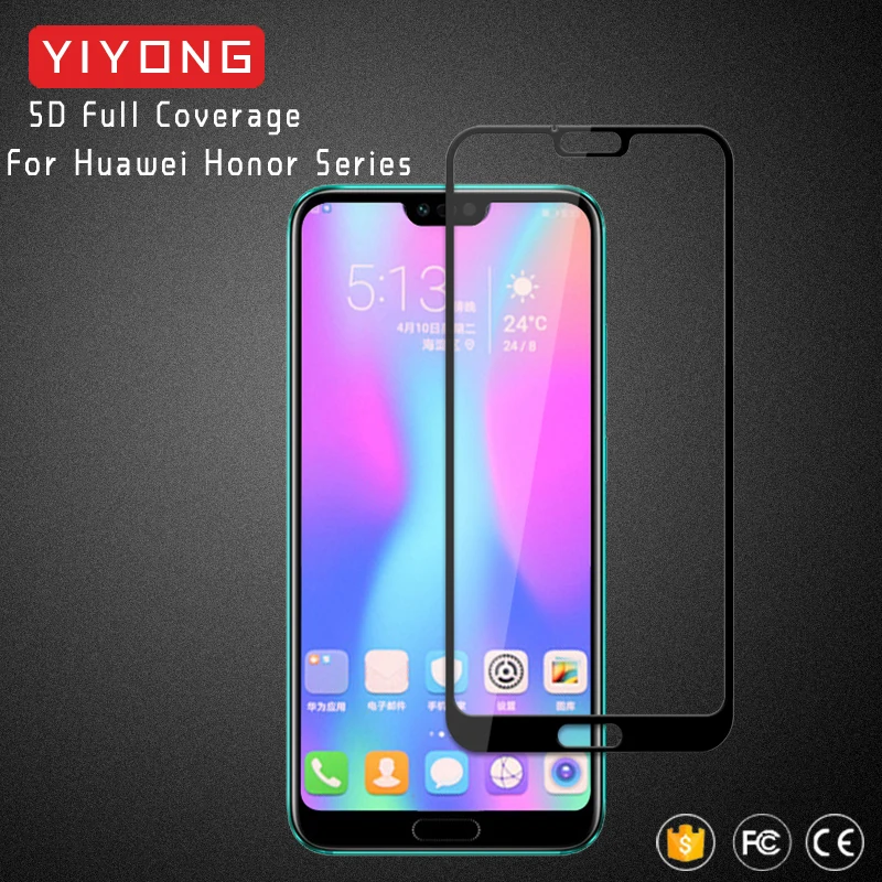 

YIYONG 5D Full Cover For Huawei Honor 10 View 20 V20 V10 Tempered Glass Screen Protector For Honor 9 8 Lite 7X 8X 9X Pro Glass