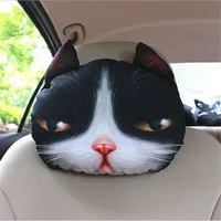 32 см* 28 см креативное 3D животное кошка собака автомобильное сиденье для шеи Подушка подголовник Подушка карбоновая сумка для гостиной диван подушка для сна - Цвет: 7