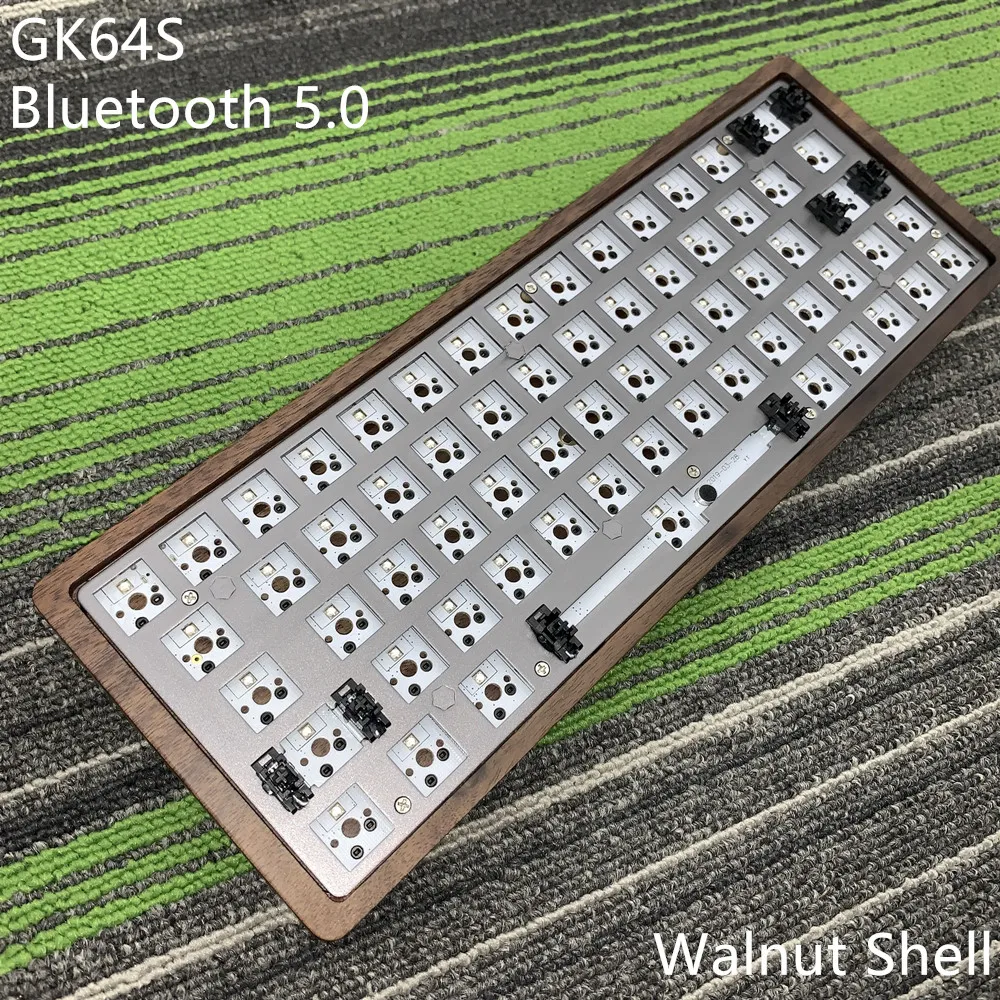 GK64 S комплект de teclado GK64 GK64S caja de madera CNC placa PCB con кабель Bluetooth 2 vendidos