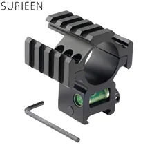 Тактический Tri-Rail ствол крепление 30 мм Калибр прицел трубка 3 стороны для рельса 20 мм Вивер Пикатинни с духом пузырьковый уровень