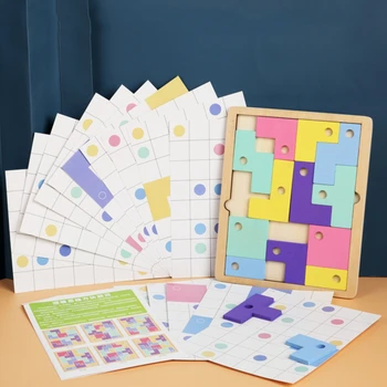 

Macaron Wood Kids Russian Box Desktop Game Matching Baby Child Gift Puzzle Toy Develop Logical Thinking Reasoning