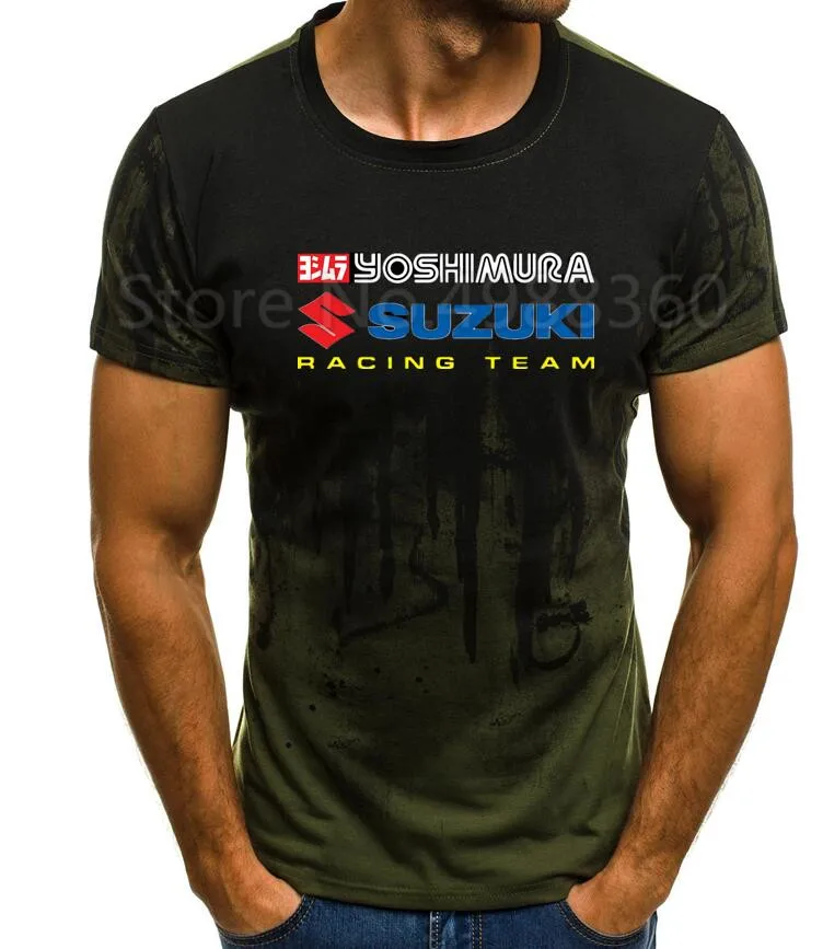 Новая летняя футболка с принтом Suzuki Team yoshimura, футболка с короткими рукавами, одежда с принтом Suzuki Gsxr Gsx R, одежда с круглым вырезом, дышащая, ледяная, на ощупь - Цвет: 2