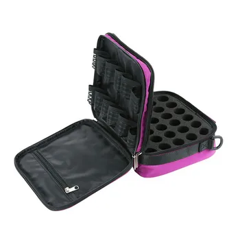 

Portable Shock Resistant 10ml 15ml Essential Oil Bottle Nail Polish Rangement zip lock Carrying Bag Travel Organizer
