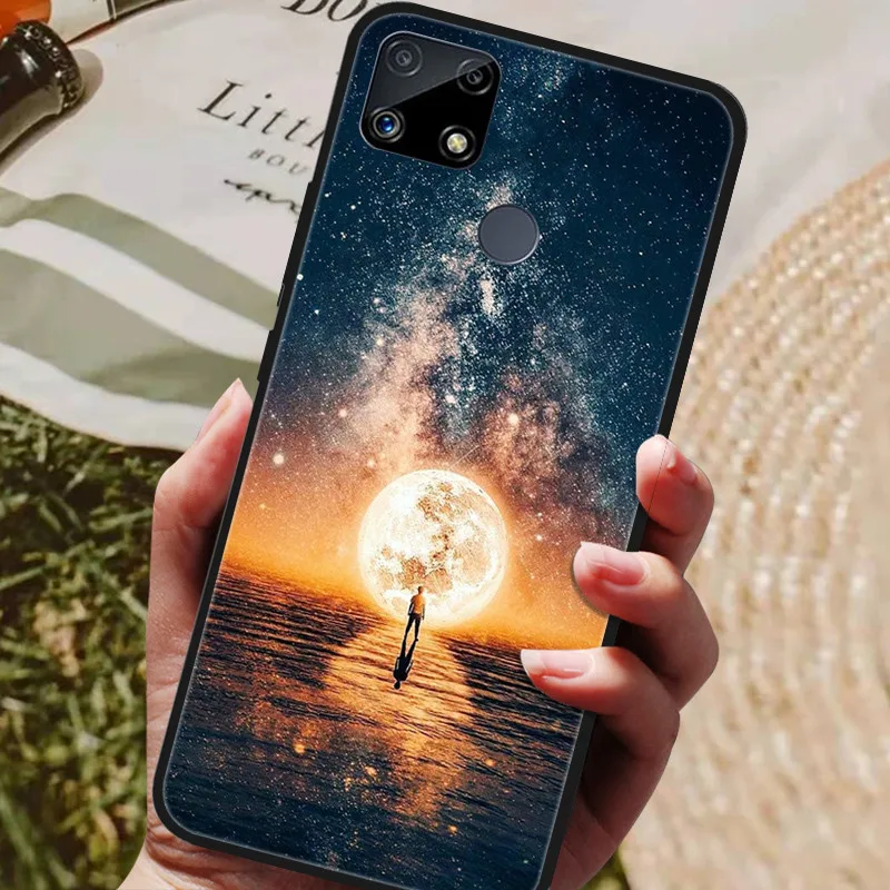 cell phone belt pouch For Realme C25s Case Silicon Back Cover Phone Case for Realme C25s RMX3195 C 25S C25 S Cases Realme C25s Soft bumper coque mous wallet Cases & Covers