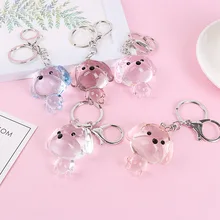 Стиль креативный кристалл мультфильм кулон со щенком сумка фурнитура для брелоков для ключей маленькие подарки автомобильный брелок аксессуары