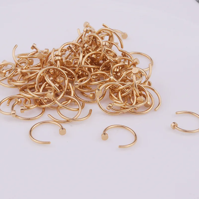 1pc/lot 6/8/10mm Punk Stainless Steel Fake Nose Ring C Clip Lip Ring Earring Helix Rook Tragus Faux Septum Body Piercing Jewelry nose rings piercing jewelry body piercing earrings ear piercing jewelry metal jewelry body piercing jewelry body jewelry