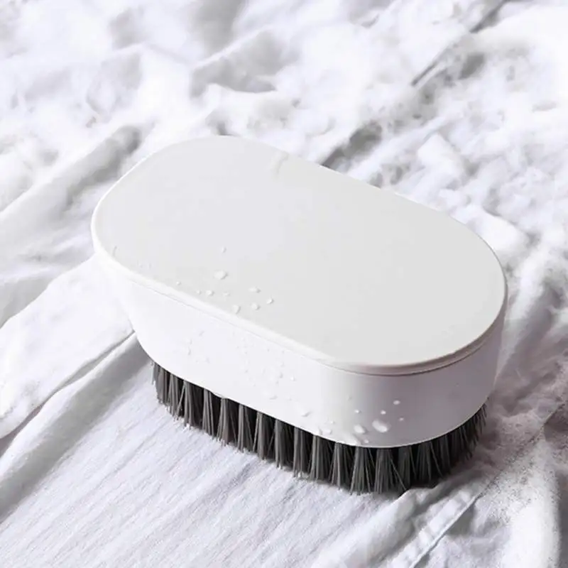 Indesit Laundry Brush Multi-Function Household Cleaning Soft Brush Portable Clothes ABS PP Washing Brush White 11*6.5*5.5CM VV