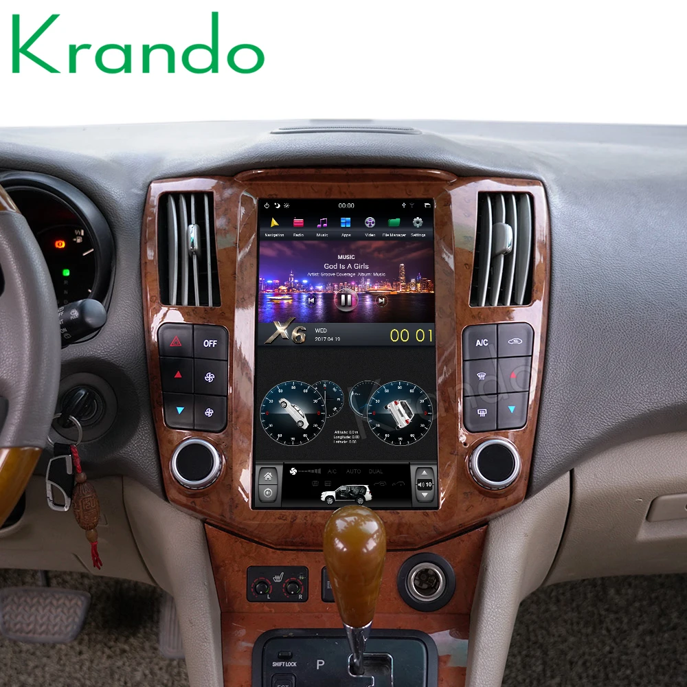 Автомагнитола Krando автомагнитола с вертикальным экраном 9 0 дюйма Android 11 8 4 + 32 ГБ gps