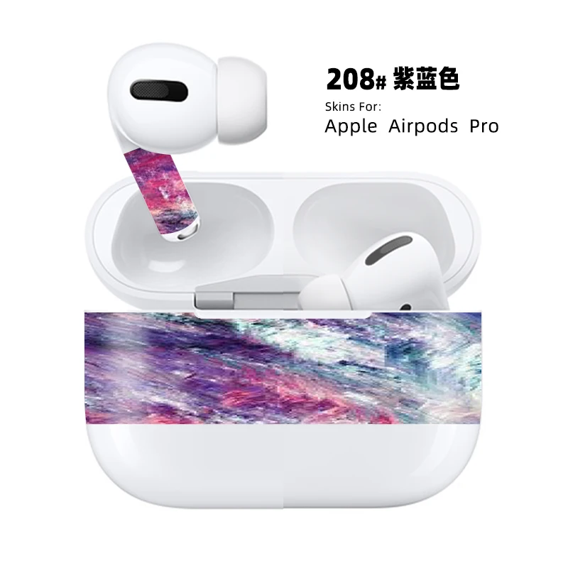 Бумажная Пылезащитная наклейка для Apple AirPods Pro Чехол Пылезащитная наклейка защита кожи для Air Pods 3 Аксессуары - Цвет: 208