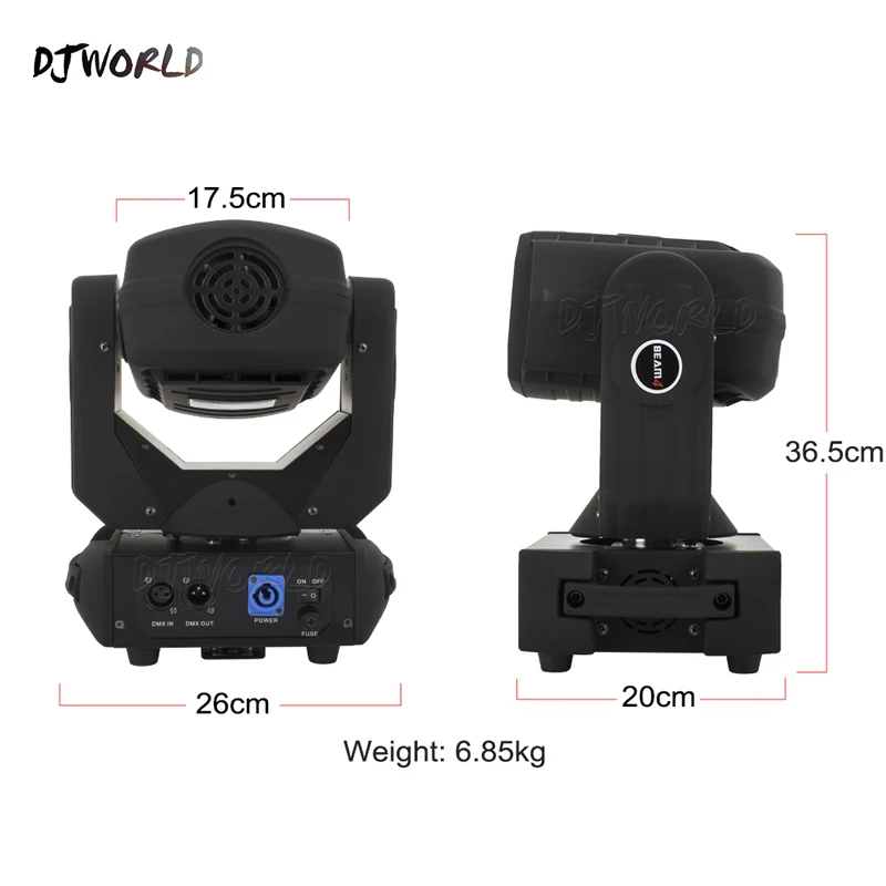 Djworld 150W светодиодный 4x25 Вт супер луч движущийся головной светильник 14/16CH для DJ