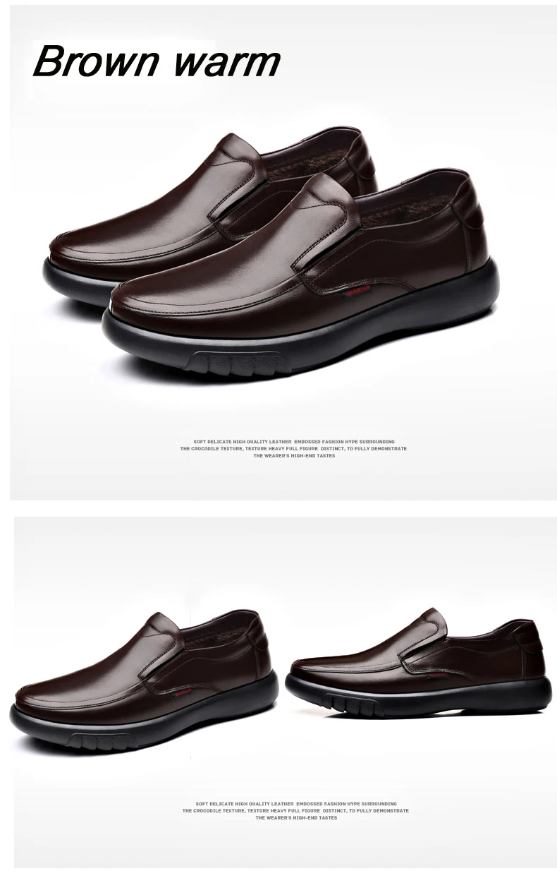  Man Casual Real Leather Shoes Rubber Loafers 