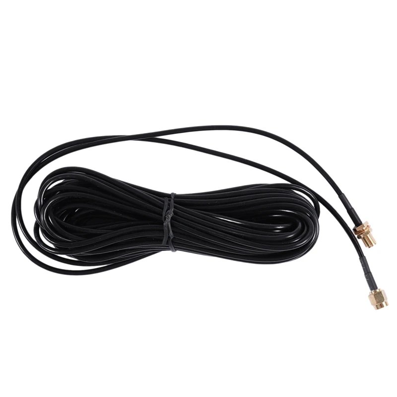 RP-SMA папа-мама Wifi антенный разъем Удлинительный кабель черный 10 м