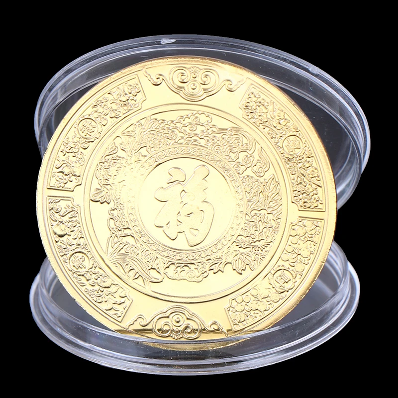 1 шт., год крысы, памятная монета, Китайский Зодиак, сувенир, коллекционные монеты, коллекция, художественное ремесло