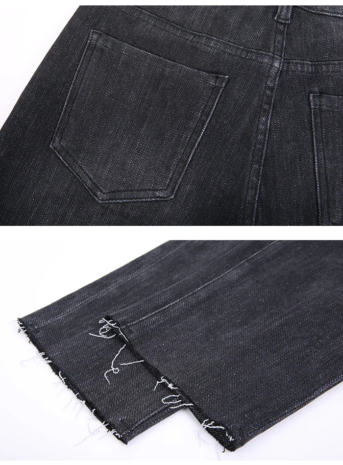 Женские узкие мытые джинсы LEIJIJEANS, черные джинсы из харлана с высокой посадкой, новая модель 9206 большого размера на осень