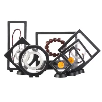

10PCS 3D Floating Frame Display Holder/Box/Frames Dust-proof Anti-oxidation PE Film Box For Jewelry Storage Display