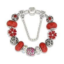 Модные ювелирные изделия браслеты, Diy бисерные браслеты, розовая лента; браслет, дизайн Пандора Браслет