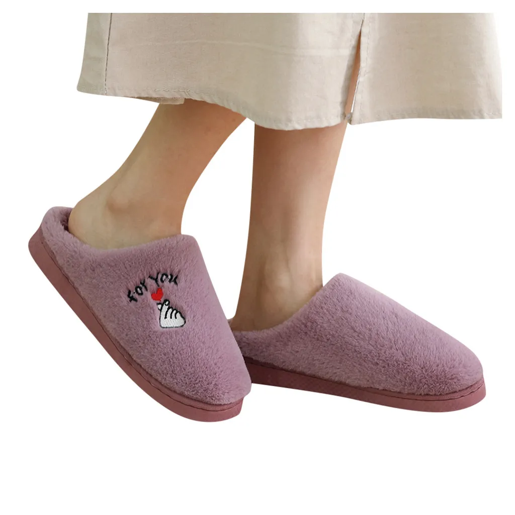

Winter Women's Mens Fashion Couples Warm Non-slip Floor Home Slippers Women Indoor Shoes Ladies Home Slippers Chaussures Femme