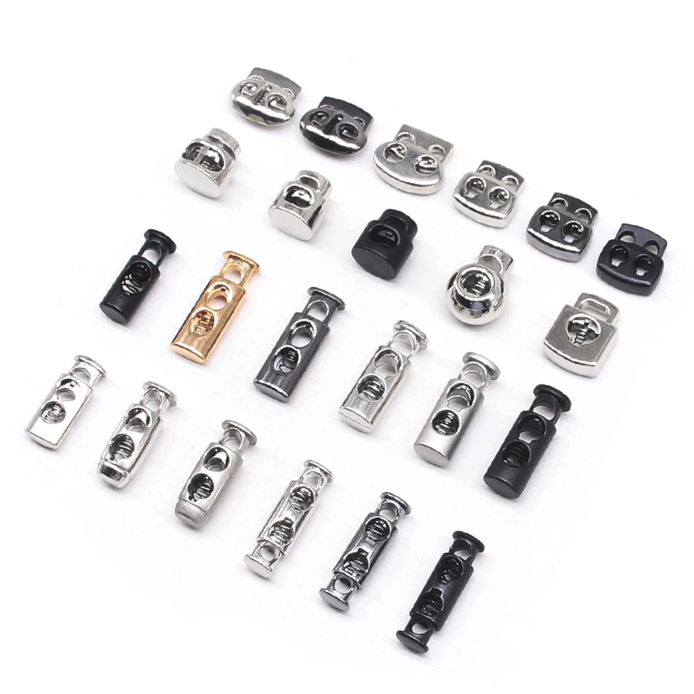 10 Pieces Vintage Alloy Silver Gunmetal Metal Stopper Handmade DIY Apparel Sewing Accessories Clamp Stopper Cord Lock Toggle cord lock stopper detachable stopper cord lock cord stopper cord end lock