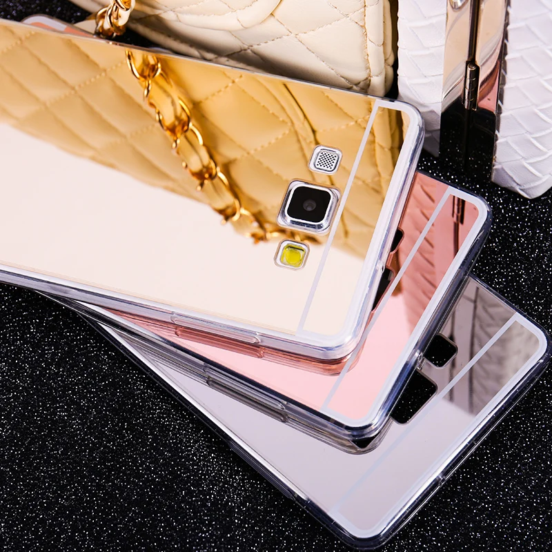 Зеркальная мягкая задняя крышка из ТПУ для Samsung Galaxy A3 A5 A7 A310 A510 2015 2016 2017 J1 J2 J5 J7 prime S7