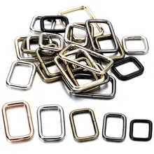 

5Pcs/Lot Metal Rectangle Ring Adjustable Buckle Carabiner Keychain Bag Clip Hook Backpacks Bag Buckles Connector for DIY Jewelry