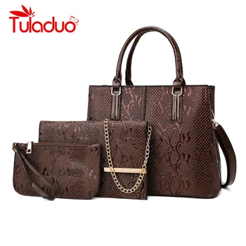 

3 Sets Women Leather Designer Handbags High Quality Shoulder Bags Ladies Handbags Fashion Brand PU Leather Women Messenger Bags