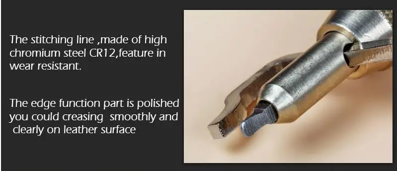 Высококачественная кожа с регулируемой кромкой, прострочка, кромка 3 в 1, дыропробивной станок для рукоделия, набор режущих инструментов