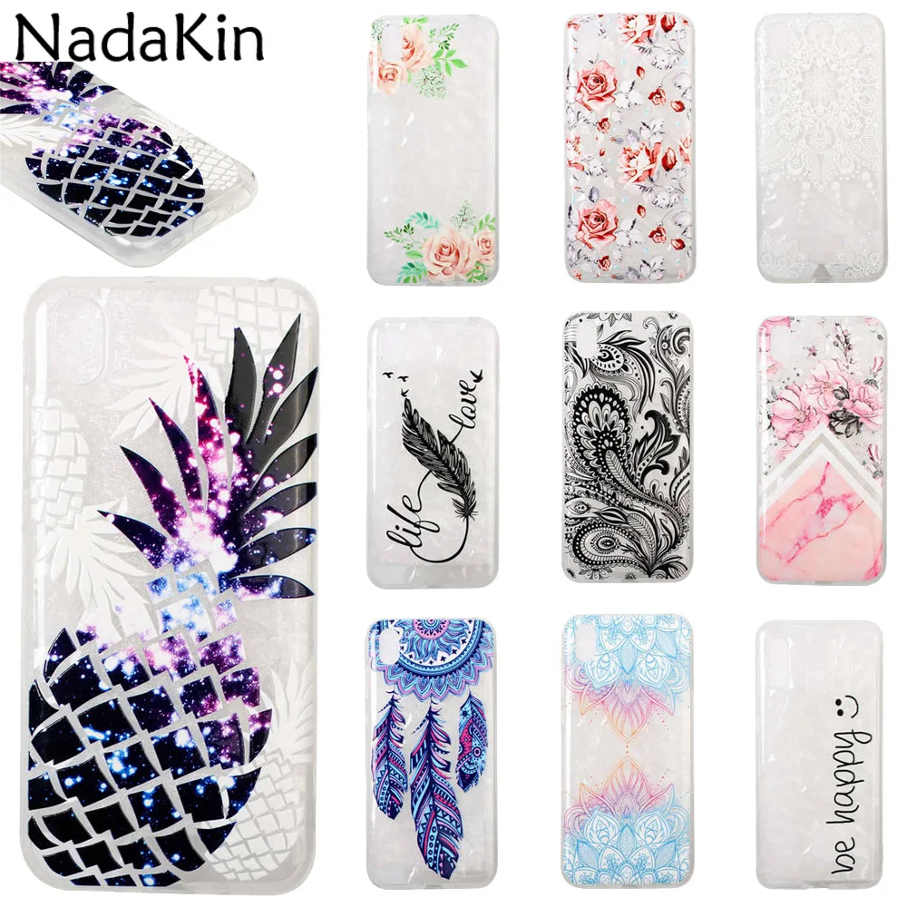 

Diamond Emboss Painted TPU Case for Huawei P20 Lite Pro P8 Lite 2017 Y9 P Smart 2018 Y5 Y6 2019 Honor 8A 8S 7S Back Cover