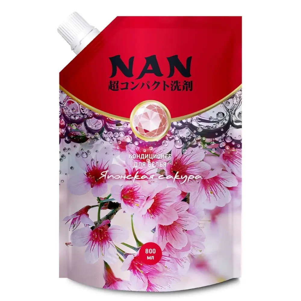 Concentrated Multi-capsule conditioner for linen Nan with a flavor of Japanese sakura replaceable unit 800 ml | dishwasher tablets Detergents finish