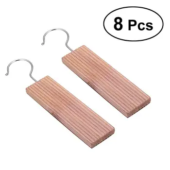

8Pcs Cedar Hang-Ups Anti Moth Away Repellent For Closets And Drawers Home Wardrobe Clothing Storage Moisture-Proof Supplies