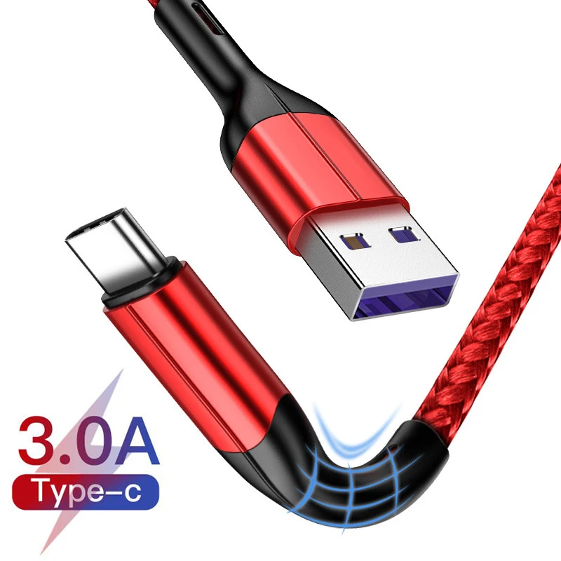 

USB Type C Cable for Huawei P30 Mate 10 20 lite USB C Mobile Phone Cable 3.0A Fast Charging Type C Cable for USB Type-C Devices