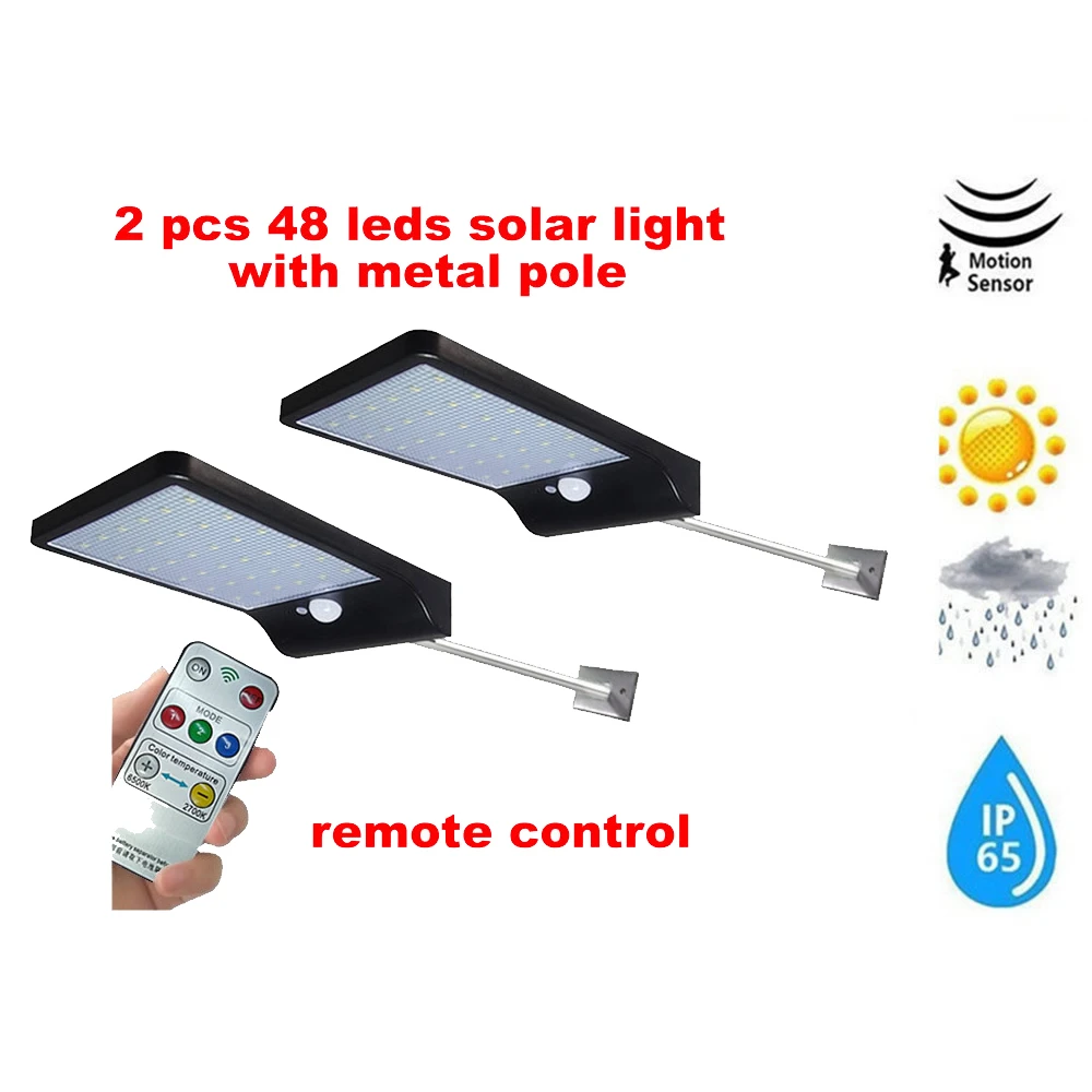 

2/4pcs Solar 3 Modes PIR Motion Sensor Light Garden Outdoor Waterproof Lamp Street Path Yard Waterproof Wall Lights security gar