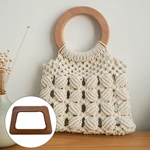 

Geometric Creative Strong Wood Kiss Clasp Handles Clip Buckles Manual DIY Bag Purse Making Solid Color Decorative Accessory