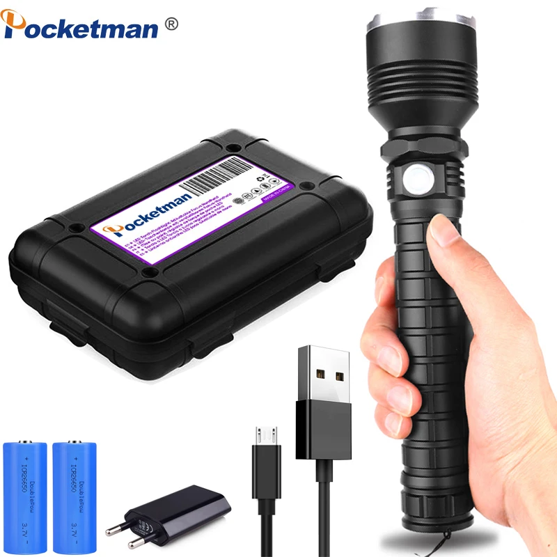 Супер яркий светодиодный фонарик XHP70.2 USB Перезаряжаемый фонарь масштабируемый