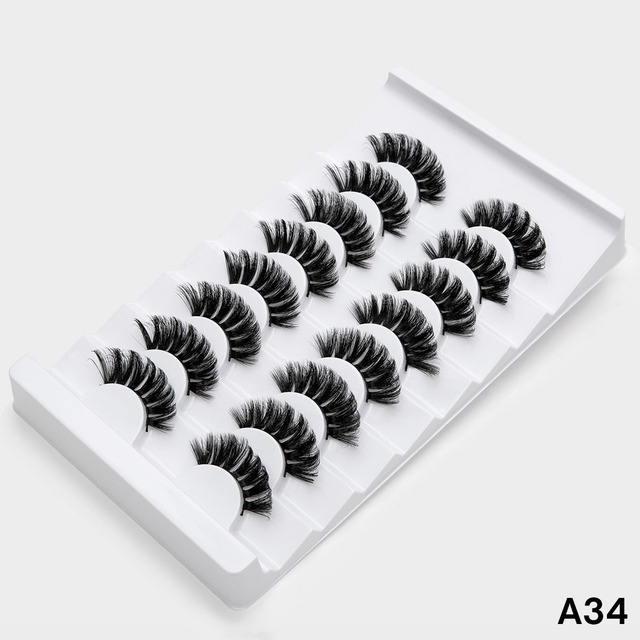 3D Faux Mink Lashes Natural False Eyelashes Dramatic Volume Fake Lashes Makeup Eyelash Extension Silk Eyelashes