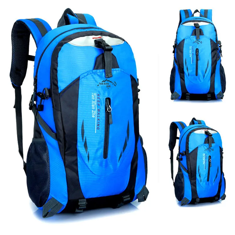 40L уличный рюкзак для трекинга, альпинизма, пешего туризма, спортивные рюкзаки для путешествий, походные сумки, водонепроницаемая велосипедная сумка для мужчин и женщин, спортивная сумка - Цвет: Синий цвет